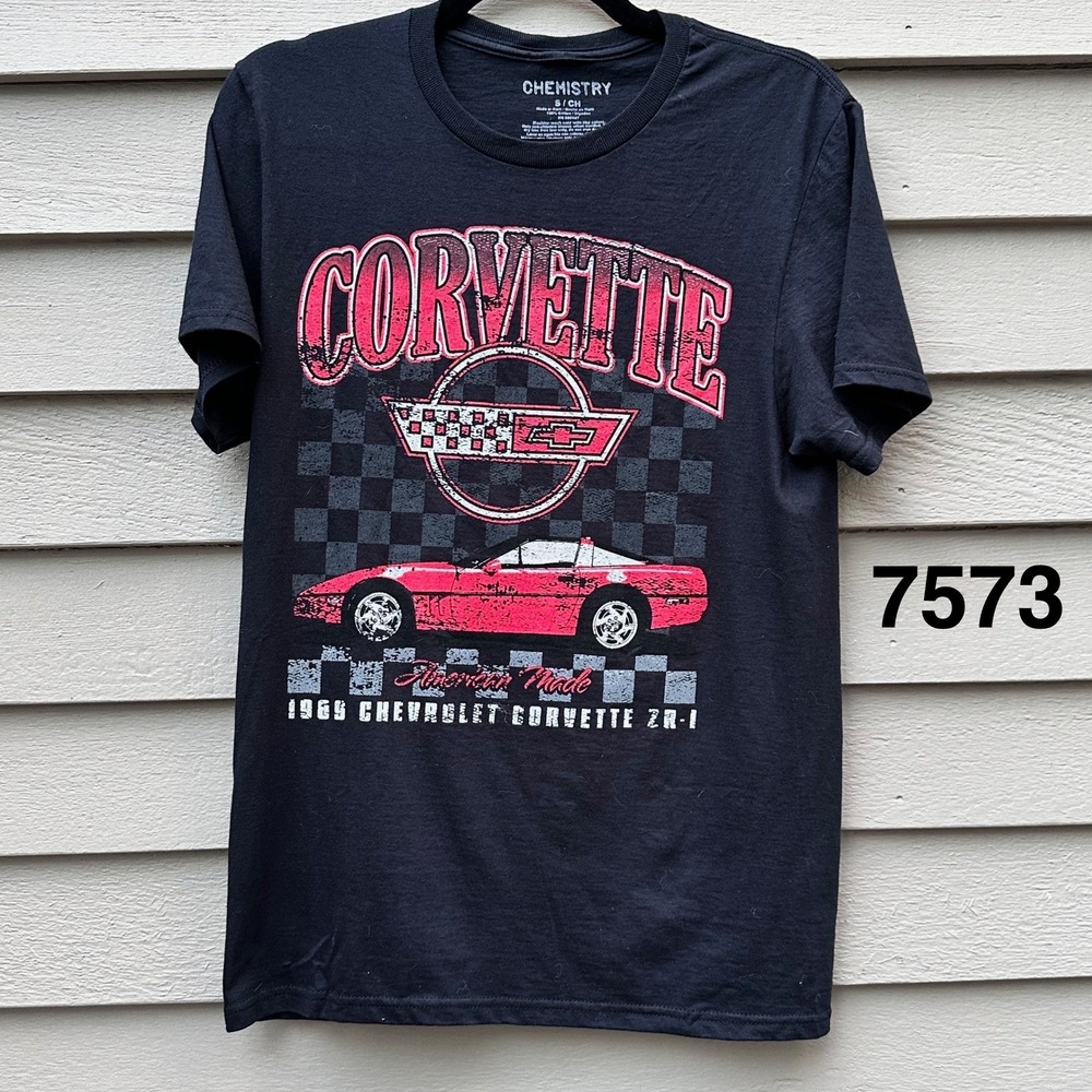 Chevrolet Corvette ZR-1 Graphic T-Shirt Black Mens Small GM Official